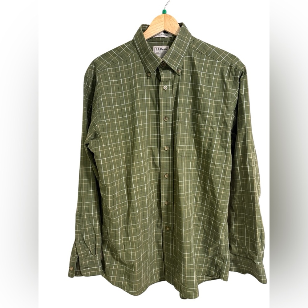 L.L. Bean men’s size M Kennebunk Sport wrinkle-Free long sleeve dress sport EUC